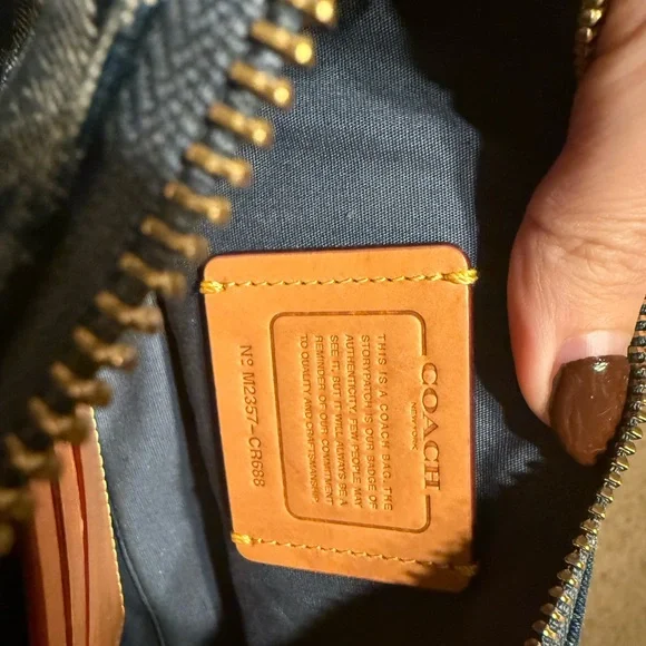 Coach Denim Penn Shoulder Bag - Picture 7 of 12